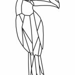 Dekoracja geometryczna metalowa Tukan 45 cm