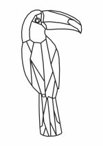 Dekoracja geometryczna metalowa Tukan 45 cm