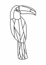 Dekoracja geometryczna metalowa Tukan 65 cm