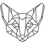 Dekoracja geometryczna metalowa Lisek 40 cm