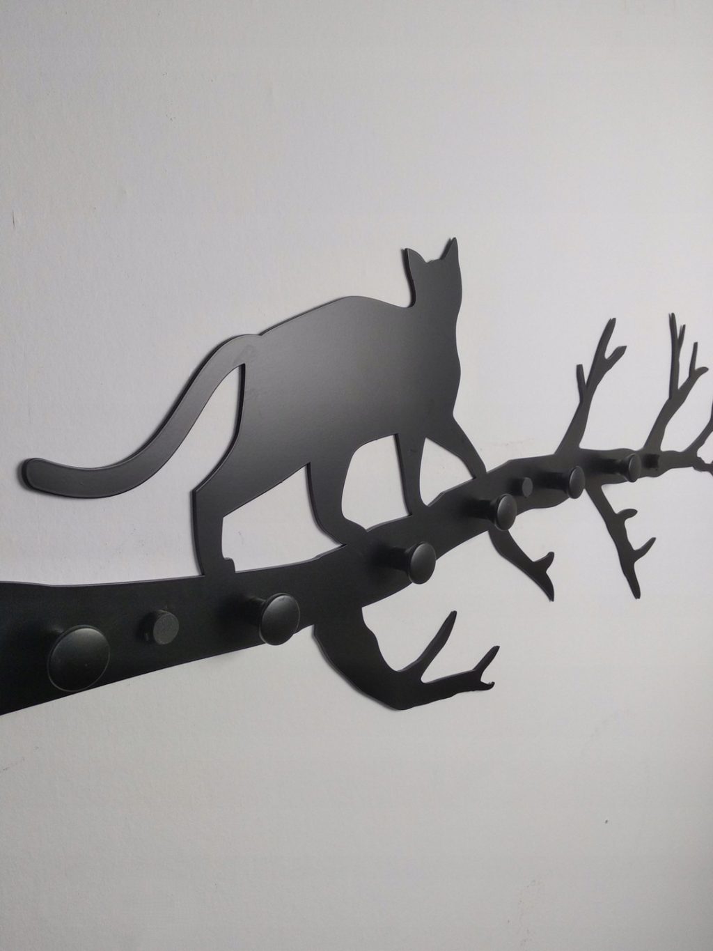Wieszak metalowy ścienny Gałąź kot WIE122 80 cm - obrazek 2
