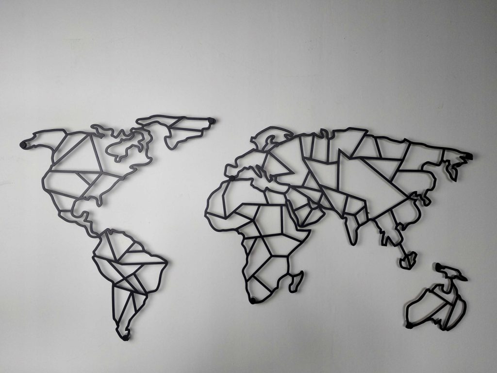 Metalowa mapa świata DES015 150 cm - obrazek 6