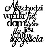 Dekoracja metalowa napis Sentencja na ścianę KNS020 40 cm