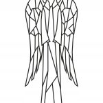 Dekoracja metalowa geometryczna Anioł 70 cm