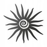 Dekoracja metalowa na ścianę Słońce 60 cm