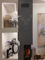 Dekoracja ścienna metalowa geometryczna Jeleń 50 cm - obrazek 2