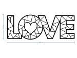 Dekoracja ścienna metalowa Love DES016 100 cm - obrazek 3