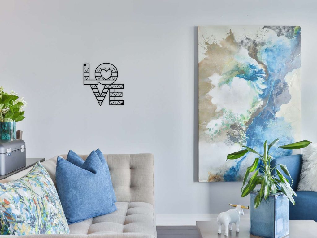 Dekoracja ścienna metalowa Love DES017 24 cm - obrazek 2