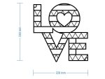 Dekoracja ścienna metalowa Love DES017 24 cm - obrazek 3