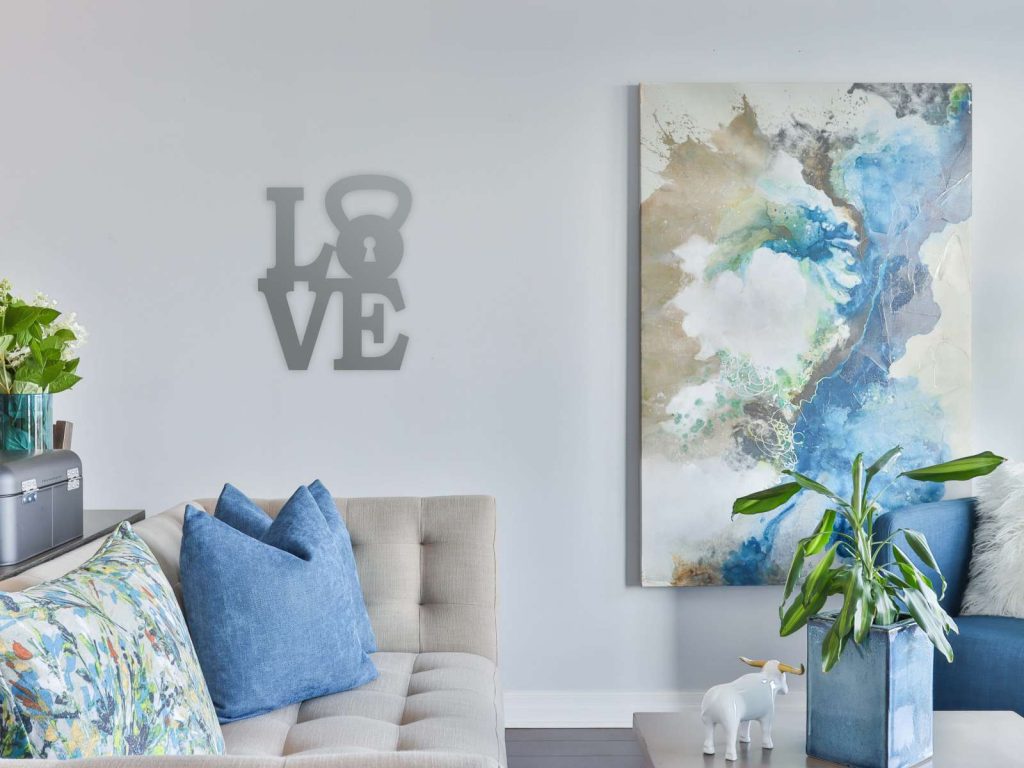 Dekoracja ścienna metalowa Love DES032 30 cm - obrazek 2