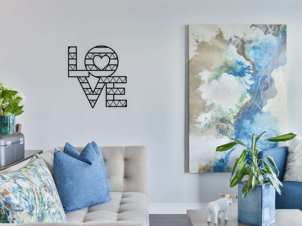 Dekoracja ścienna metalowa Love DES017 38 cm - obrazek 2