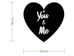 Dekoracja ścienna metalowa Serce You&Me 20cm - obrazek 4