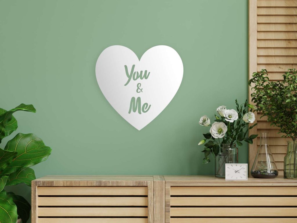 Dekoracja ścienna metalowa Serce You&Me 50cm - obrazek 2