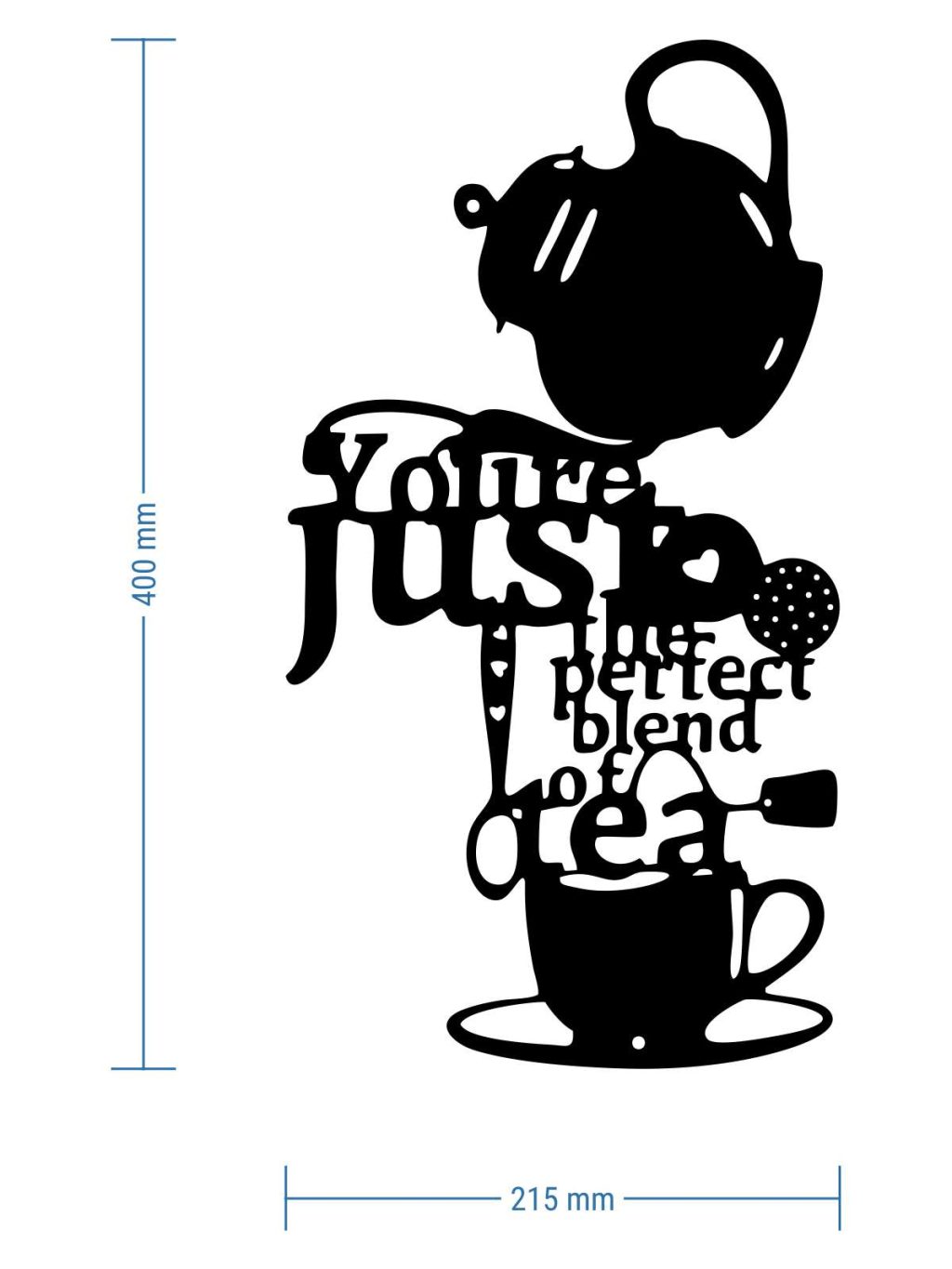 Metalowa dekoracja ścienna Tea 40 cm - obrazek 3