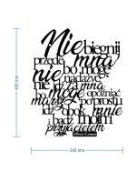 Cytat napis metalowy Nie biegnij DES069 40 cm - obrazek 3