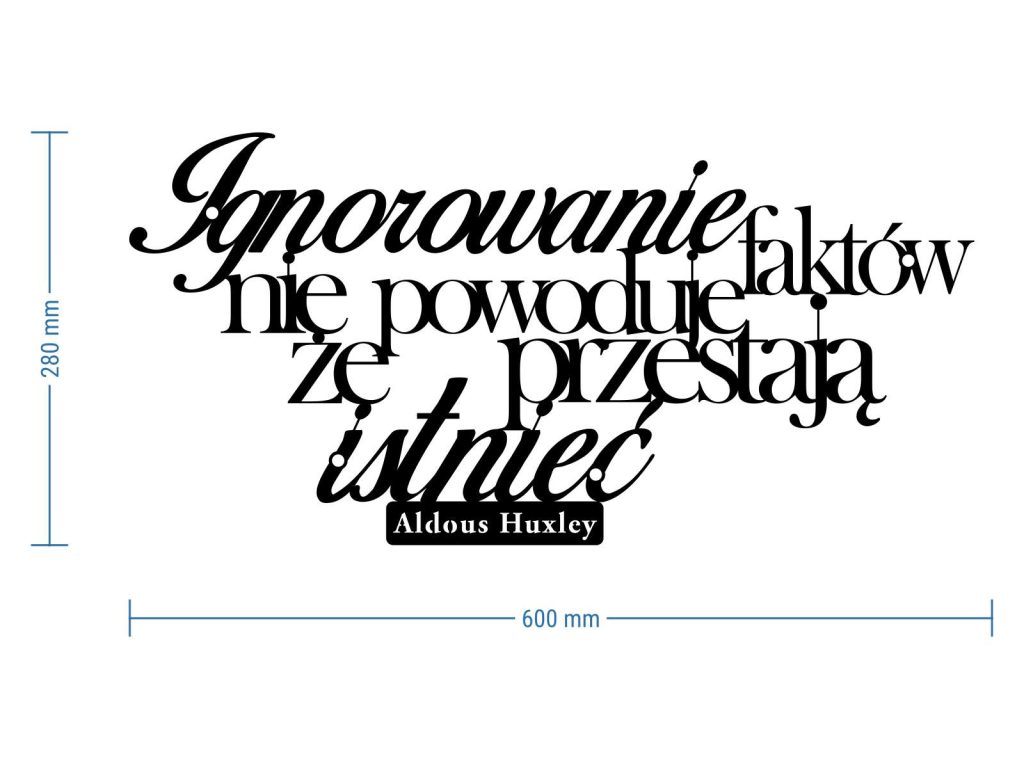 Napis cytat na ścianę Ignorowanie 60 cm - obrazek 3