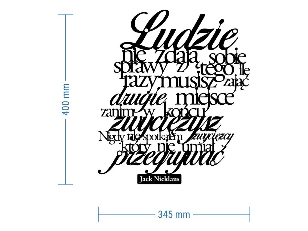 Napis cytat na ścianę Ludzie 40 cm - obrazek 3