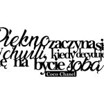 Napis metalowy ścienny cytat Piękno 90 cm