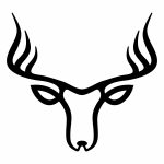 Dekoracja ścienna metalowa Jeleń 80 cm