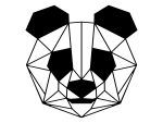Dekoracja ścienna metalowa Panda 50 cm