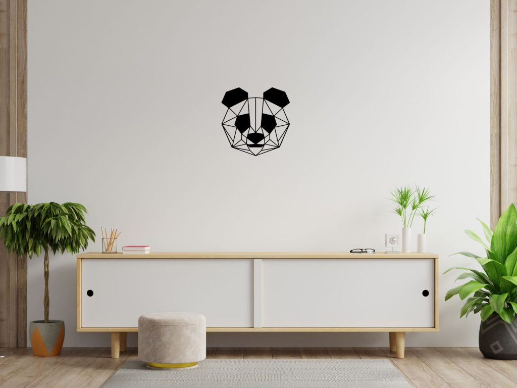 Dekoracja ścienna metalowa Panda 50 cm - obrazek 2