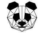 Dekoracja ścienna metalowa Panda 80 cm