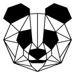Dekoracja ścienna metalowa Panda 80 cm