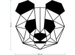 Dekoracja ścienna metalowa Panda 80 cm - obrazek 3