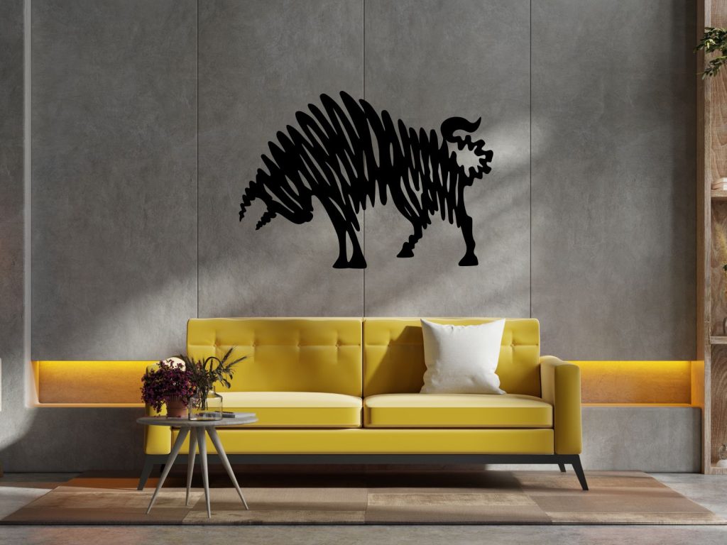 Dekoracja ścienna metalowa Byk 100 cm - obrazek 2