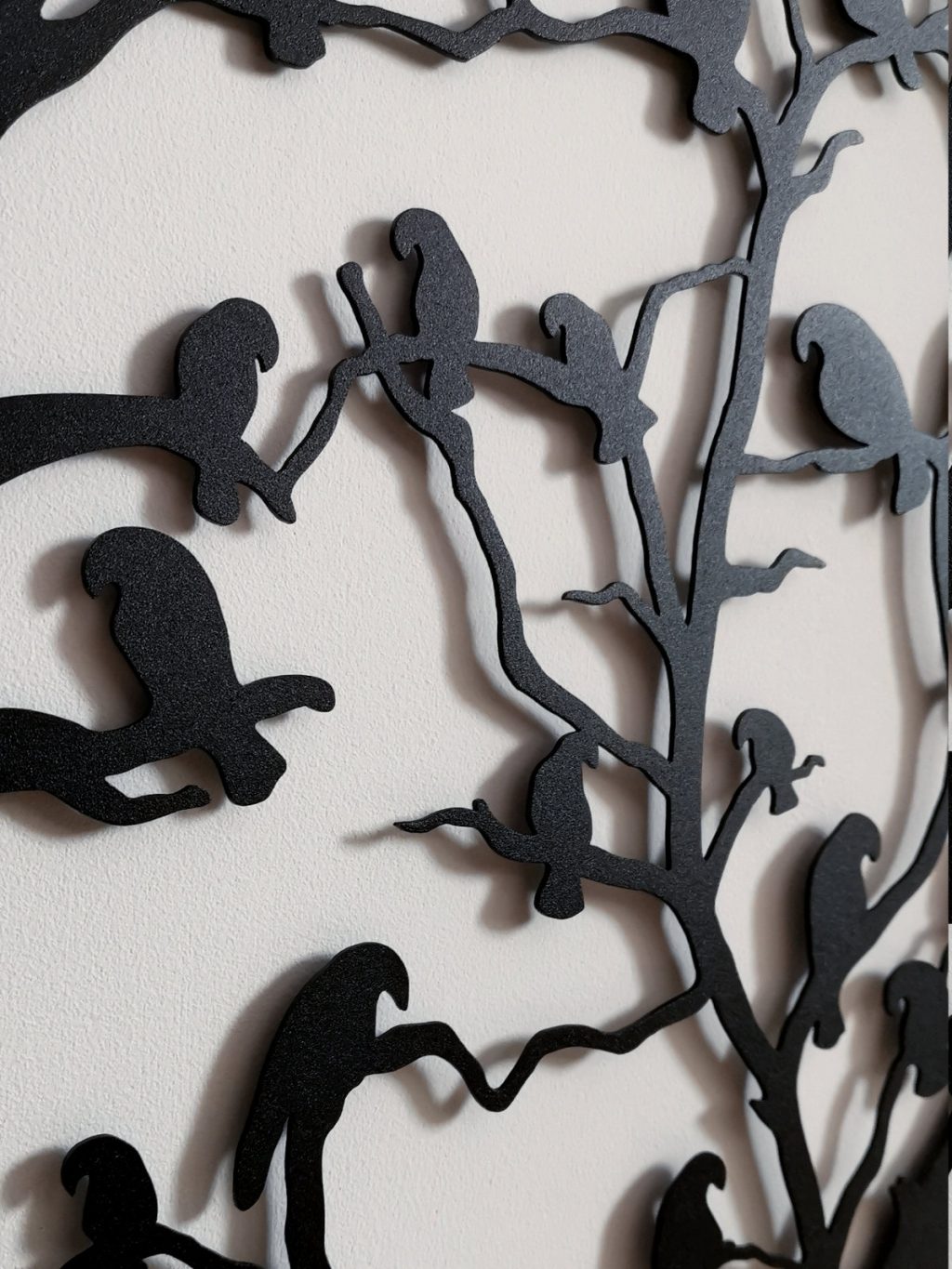 Dekoracja ścienna metalowa Portret z ptakami II 50 cm - obrazek 6