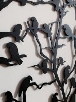 Dekoracja ścienna metalowa Portret z ptakami II 50 cm - obrazek 6