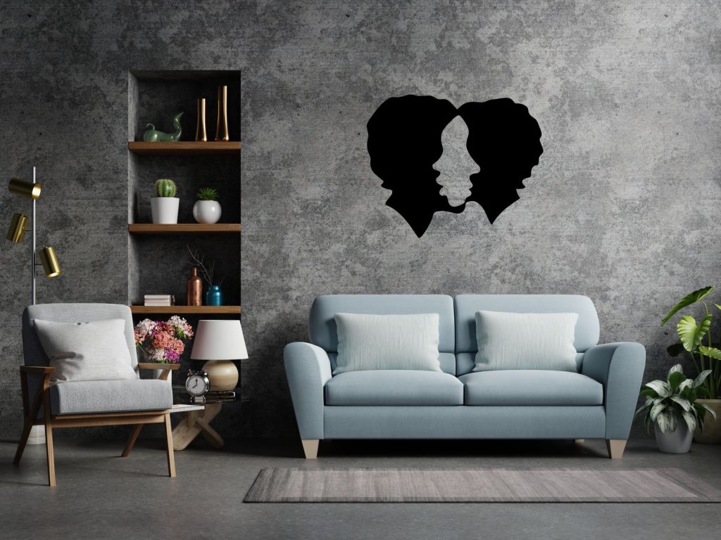 Dekoracja ścienna metalowa Love 100 cm - obrazek 2