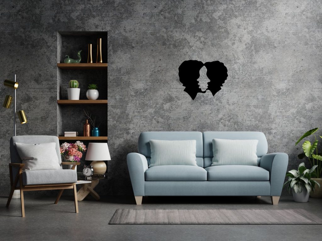 Dekoracja ścienna metalowa Love 50 cm - obrazek 2