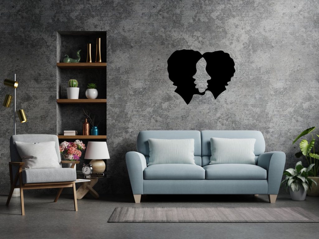 Dekoracja ścienna metalowa Love 80 cm - obrazek 2