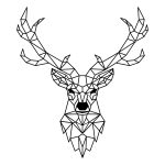 Nowoczesna dekoracja ścienna metalowa Jeleń 100 cm