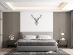 Nowoczesna dekoracja ścienna metalowa Jeleń 80 cm - obrazek 3