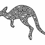 Dekoracja ścienna metalowa Kangur 100 cm