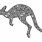 Dekoracja ścienna metalowa Kangur 50 cm