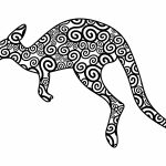 Dekoracja ścienna metalowa Kangur 70 cm