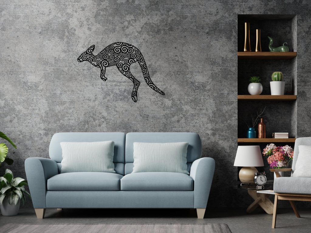 Dekoracja ścienna metalowa Kangur 70 cm - obrazek 2