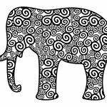 Dekoracja ścienna metalowa Słoń 70 cm