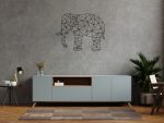 Dekoracja ścienna metalowa Słoń 100 cm - obrazek 3