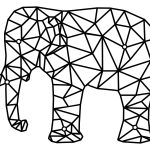 Nowoczesna dekoracja ścienna Słoń 50 cm