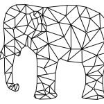 Dekoracja ścienna metalowa Słoń 80 cm