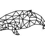 Dekoracja ścienna metalowa Wieloryb 50 cm