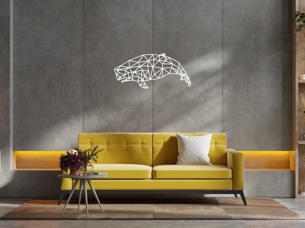 Dekoracja ścienna metalowa Wieloryb 50 cm - obrazek 3