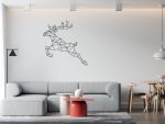 Dekoracja ścienna metalowa Jeleń Skok 100 cm - obrazek 3