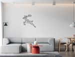 Dekoracja ścienna metalowa Jeleń Skok 50 cm - obrazek 3