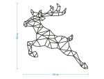 Dekoracja ścienna metalowa Jeleń Skok 50 cm - obrazek 2