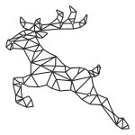 Dekoracja ścienna metalowa Jeleń Skok 50 cm